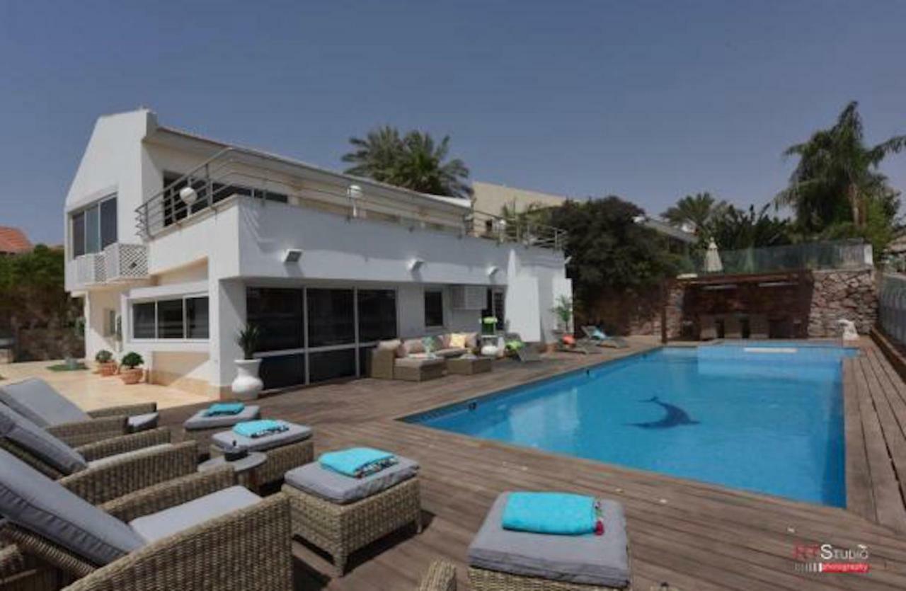 Villa With Heated Pool And Jacuzzi Sea View 300M Front Of The Beach Ейлат Екстер'єр фото